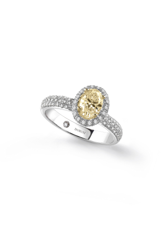 Кольцо Damiani Minou full pavè Белое золото
