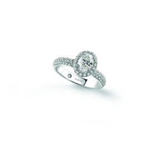 Кольцо Damiani Minou full pavè Белое золото