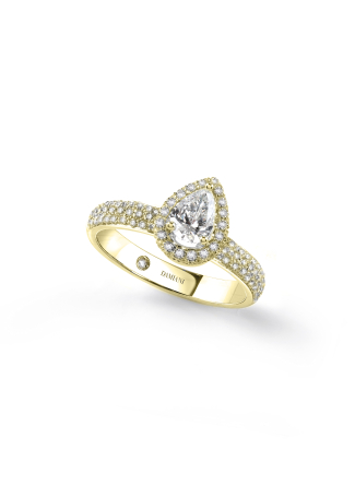 Кольцо Damiani Minou full pavè Желтое золото