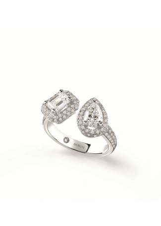 Кольцо Damiani Minou full pavè Белое золото
