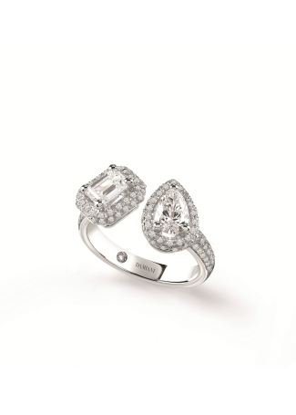 Кольцо Damiani Minou full pavè Белое золото