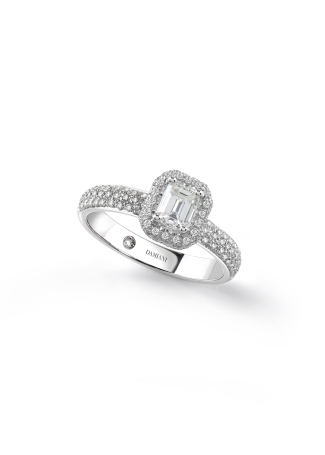 Кольцо Damiani Minou full pavè Белое золото