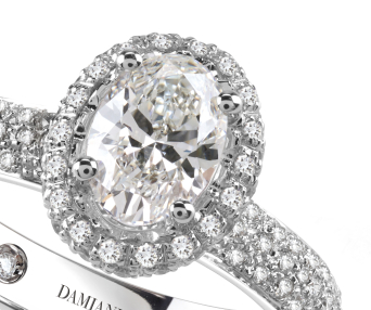 Кольцо Damiani Minou full pavè Белое золото