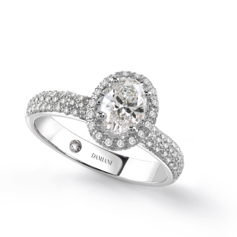 Кольцо Damiani Minou full pavè Белое золото