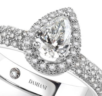 Кольцо Damiani Minou full pavè Белое золото