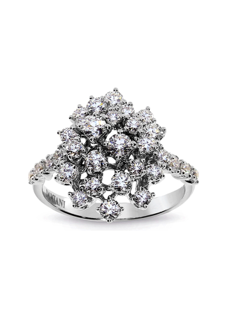 Кольцо Damiani Mimosa Белое золото