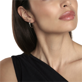 Серьги Damiani Mimosa Flexi Белое золото