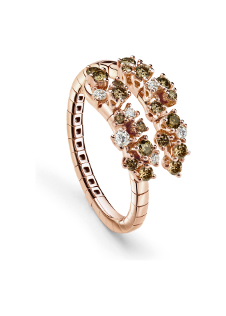 Кольцо Damiani Mimosa Flexi Розовое золото