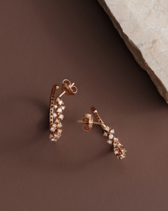 Серьги Damiani Mimosa Flexi Розовое золото