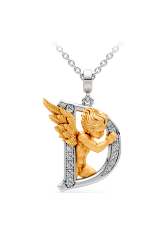 Колье CarreraYCarrera My Angel Белое/желтое золото