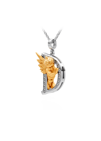 Колье CarreraYCarrera My Angel Белое/желтое золото