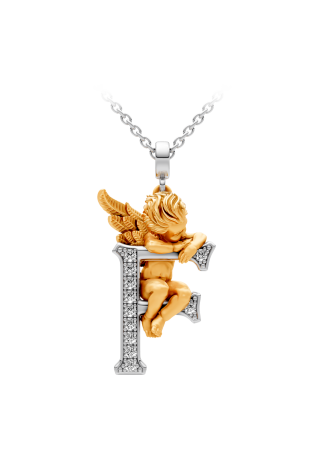 Колье CarreraYCarrera My Angel Белое/желтое золото