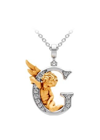 Колье CarreraYCarrera My Angel Белое/желтое золото