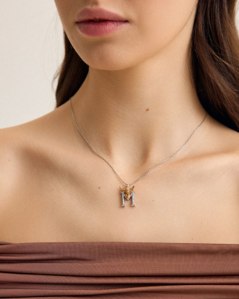 Колье CarreraYCarrera My Angel Белое/желтое золото