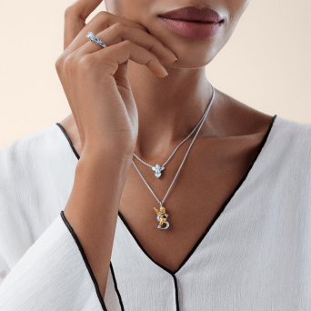 Колье CarreraYCarrera My Angel Белое/желтое золото