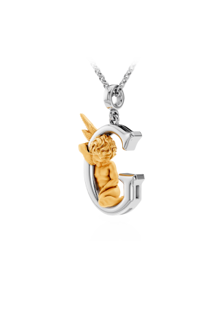 Колье CarreraYCarrera My Angel Белое/желтое золото