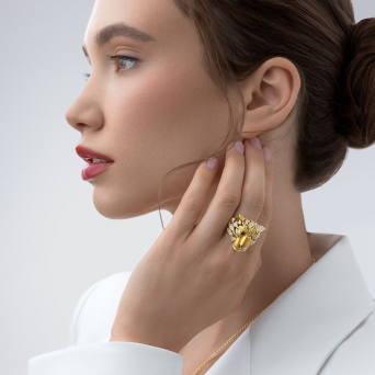 Кольцо CarreraYCarrera Irbis Желтое золото