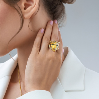 Кольцо CarreraYCarrera Irbis Желтое золото