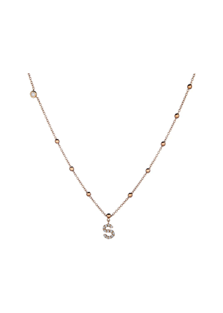 Колье Crivelli Name Желтое золото