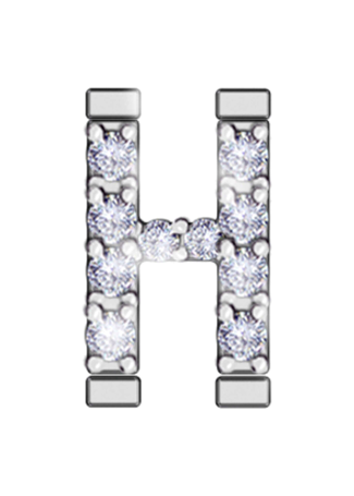 Буква RF Iconic motion Белое золото