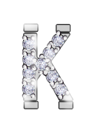 Буква RF Iconic motion Белое золото