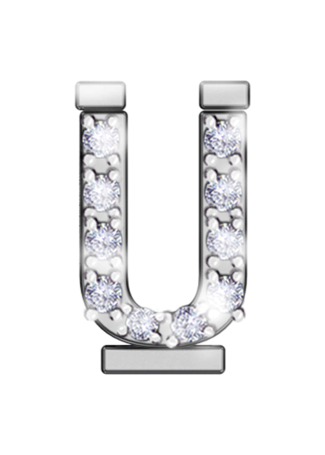 Буква RF Iconic motion Белое золото