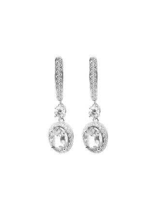 Серьги Damiani Minou full pavè Белое золото