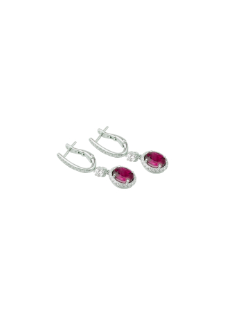 Серьги Damiani Minou full pavè Белое золото