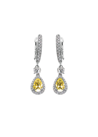 Серьги Damiani Minou full pavè Белое золото