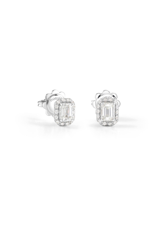Серьги Damiani Minou full pavè Белое золото
