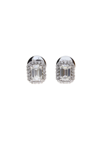 Серьги Damiani Minou full pavè Белое золото