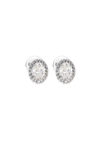 Серьги Damiani Minou full pavè Белое золото