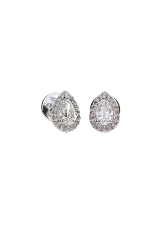 Серьги Damiani Minou full pavè Белое золото