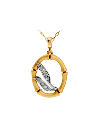 Колье CarreraYCarrera Bambu Белое/желтое золото