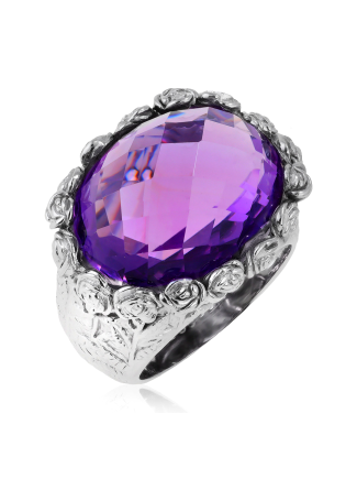 Кольцо CarreraYCarrera Jardin de rosas Белое золото