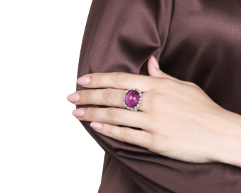 Кольцо CarreraYCarrera Jardin de rosas Белое золото