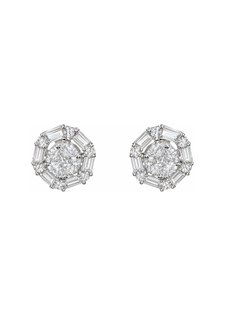 Earrings Crivelli Studs crv White Gold, Yellow Gold
