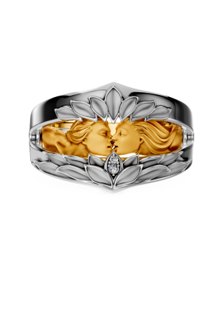 Кольцо CarreraYCarrera Secret Белое/желтое золото