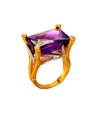 Кольцо CarreraYCarrera Bambu Желтое золото