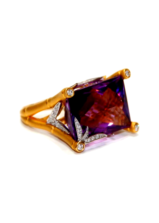 Кольцо CarreraYCarrera Bambu Желтое золото