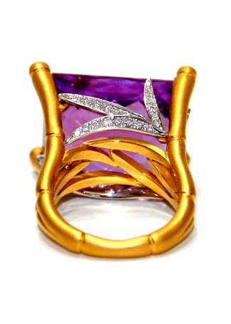 Кольцо CarreraYCarrera Bambu Желтое золото