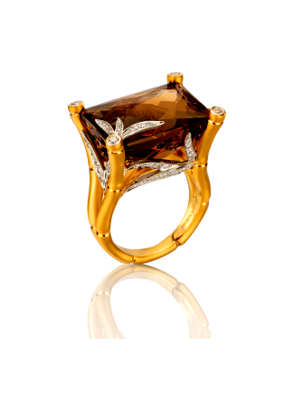 Кольцо CarreraYCarrera Bambu Желтое золото