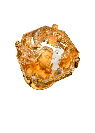 Кольцо CarreraYCarrera Sirena Burbuja Желтое золото