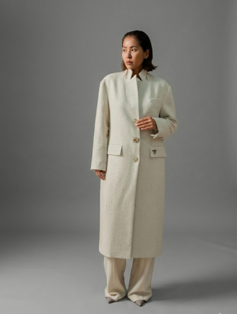 Пальто Zardozi Shades of White Шерсть