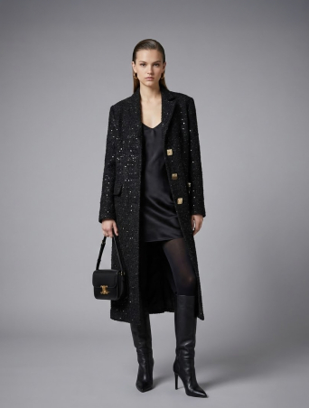 Пальто Zardozi Shades of Black Шерсть