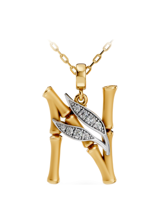 Necklace CarreraYCarrera Bamboo White/Yellow Gold
