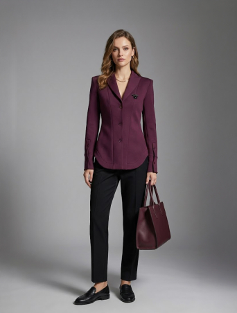 ZARDOZI Рубашка Zardozi Shades of Burgundy Полиэстер Бордовый M