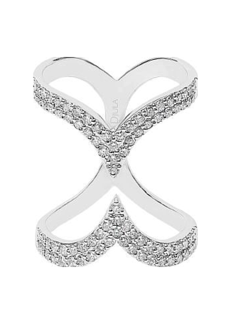 Кольцо Djula Graphique Белое золото