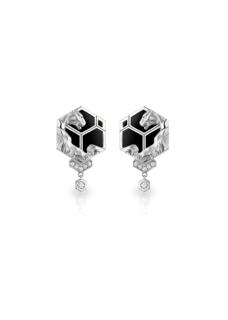 Серьги Carrera Hexagon Белое золото