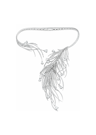 Колье Damiani Charleston Белое золото